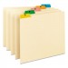 Smead 50180 Recycled Top Tab File Guides, Alpha, 1/5 Tab, Manila, Letter, 25/Set