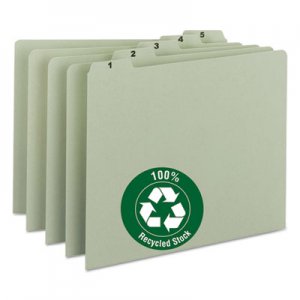 Smead 50369 Recycled Top Tab File Guides, Daily, 1/5 Tab, Pressboard, Letter, 31/Set