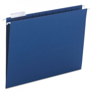 Smead 64057 Hanging File Folders, 1/5 Tab, 11 Point Stock, Letter, Navy, 25/Box