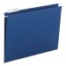 Smead 64057 Hanging File Folders, 1/5 Tab, 11 Point Stock, Letter, Navy, 25/Box