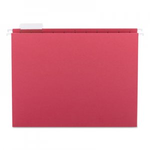Smead 64067 Hanging File Folders, 1/5 Tab, 11 Point Stock, Letter, Red, 25/Box