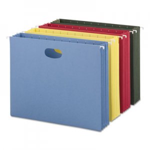 Smead 64290 3.5" Capacity Hanging File Pockets, Letter, Assorted Colors, 4/Pack