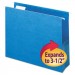 Smead 64270 3" Capacity Closed Side Flexible Hanging File Pockets, Letter, Sky Blue, 25/Box