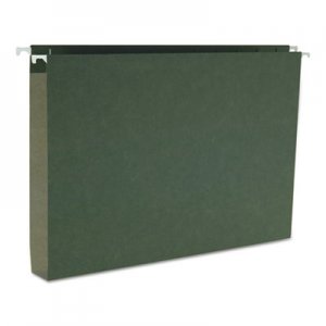 Smead 64339 One Inch Capacity Box Bottom Hanging File Folders, Legal, Green, 25/Box