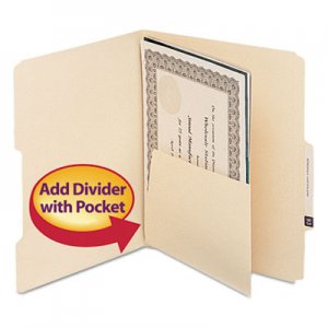 Smead 68030 MLA Self-Adhesive Folder Dividers with 5-1/2 Pockets on Both Sides, 25/Pack