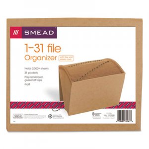 Smead 70168 1-31 Indexed Expanding Files, 31 Pockets, Kraft, Letter, Kraft