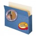 Smead 73225 3 1/2" Exp Colored File Pocket, Straight Tab, Letter, Blue
