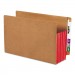 Smead 74696 5 1/4" Exp File Pockets, Straight Tab, Legal, Red, 10/Box
