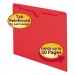 Smead 75509 Colored File Jackets w/Reinforced 2-Ply Tab, Letter, 11pt, Red, 100/Box
