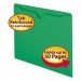 Smead 75503 Colored File Jackets w/Reinforced 2-Ply Tab, Letter, 11pt, Green, 100/Box