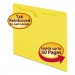 Smead 75511 Colored File Jackets w/Reinforced 2-Ply Tab, Letter, 11pt, Yellow, 100/Box