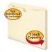 Smead 75520 Manila File Jackets, 1" Exp, Letter, 11 Point, Manila, 50/Box