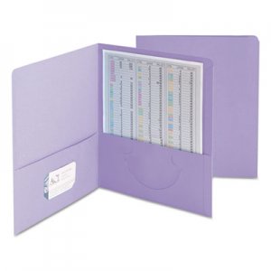 Smead 87865 Two-Pocket Folder, Textured Heavyweight Paper, Lavender, 25/Box