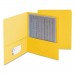 Smead 87862 Two-Pocket Folder, Textured Heavyweight Paper, Yellow, 25/Box