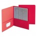 Smead 87859 Two-Pocket Folder, Textured Heavyweight Paper, Red, 25/Box