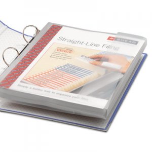 Smead 89500 Poly Ring Binder Pockets, 9 x 11-1/2, Clear, 3/Pack