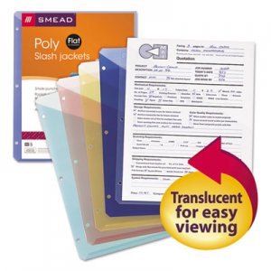 Smead 89505 Organized Up Poly Slash Jackets, Letter, Assorted, 5/Pack