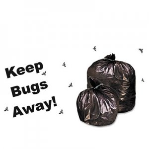 Stout P3752K20 Insect-Repellent Trash Garbage Bags, 55gal, 2mil, 37 x 52, Blk, 65/Box