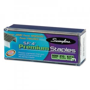 Swingline GBC 35450 S.F. 4 Premium Chisel Point 210 Count Full-Strip Staples, 5000/Box