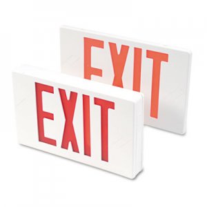 Tatco 07230 LED Exit Sign, Polycarbonate, 12 1/4" x 2 1/2" x 8 3/4", White