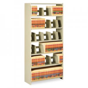 Tennsco 1276PCSD Snap-Together Steel Six-Shelf Closed Starter Set, 36w x 12d x 76h, Sand