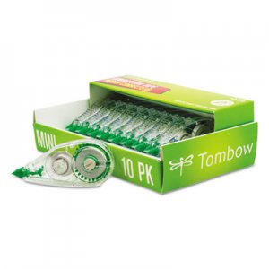 Tombow 68722 MONO Mini Correction Tape, 1/6" x 315", Non-Refillable, 10/Pack
