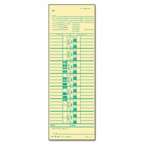 TOPS 1255 Time Card for Cincinnati/Simplex, Weekly, 3 1/2 x 10 1/2, 500/Box