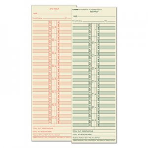 TOPS 1276 Time Card for Cincinnati/Lathem/Simplex/Acroprint, Semi-Monthly, 500/Box