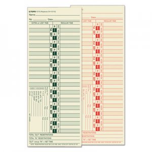 TOPS 1275 Time Card for Lathem, Bi-Weekly, Two-Sided, 3 1/2 x 9, 500/Box