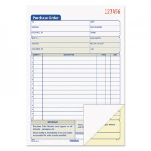 TOPS 46140 Purchase Order Book, 5-9/16 x 7-15/16, 2-Part Carbonless, 50 Sets/Book