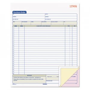 TOPS 46147 Purchase Order Book, 8-3/8 x 10 3/16, Three-Part Carbonless, 50 Sets/Book