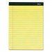 TOPS 63376 Double Docket Ruled Pads, 8 1/2 x 11 3/4, Canary, 100 Sheets, 6 Pads/Pack