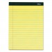 TOPS 63376 Double Docket Ruled Pads, 8 1/2 x 11 3/4, Canary, 100 Sheets, 6 Pads/Pack