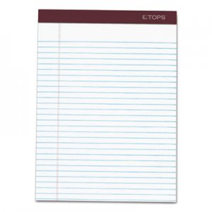 TOPS 63960 Docket Ruled Perforated Pads, Legal/Wide, 8 1/2 x 11 3/4, White, 50 Sheets, DZ