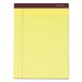 TOPS 63950 Docket Ruled Perforated Pads, 8 1/2 x 11 3/4, Canary, 50 Sheets, Dozen