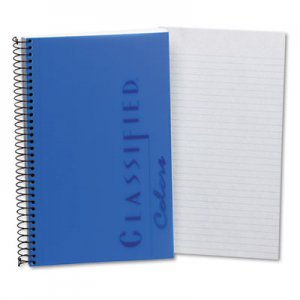 TOPS 73506 Classified Colors Notebook, Blue Cover, 5 1/2 x 8 1/2, White, 100 Sheets