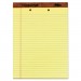 TOPS 7531 The Legal Pad Ruled Perf Pad, Legal/Wide, 8 1/2 x 11 3/4, Canary, 50 Sheets