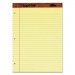 TOPS 75351 The Legal Pad Ruled Perf Pad, Legal/Wide, 8 1/2 x 11 3/4, Canary, 50 Sheets
