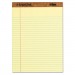 TOPS 7532 The Legal Pad Ruled Perforated Pads, 8 1/2 x 11 3/4, Canary, 50 Sheets, Dozen