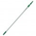 Unger EZ250 Opti-Loc Aluminum Extension Pole, 8ft, Two Sections, Green/Silver