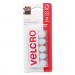 Velcro 90070 Sticky-Back Hook and Loop Dot Fasteners on Strips, 5/8 dia., White, 15 Sets/Pack