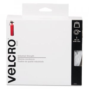Velcro 90198 Industrial Strength Sticky-Back Hook and Loop Fasteners, 2" x 15 ft. Roll, White