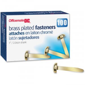 OIC 99814 Brass Plated Roundhead Fasteners