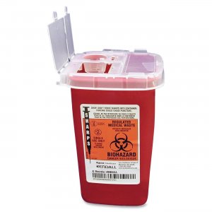 Covidien SR1Q100900 Sharps 1 Quart Phlebotomy Container With Lid