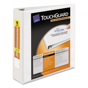 Avery 17143 Touchguard Antimicrobial View Binder w/Slant Rings, 2" Cap, White