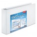 Cardinal 22142 11 x 17 ClearVue Slant-D Ring Binder, 3" Cap, White