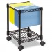 Safco 5277BL Compact Mobile Wire File Cart, One-Shelf, 15-1/2w x 14d x 19-3/4h, Black