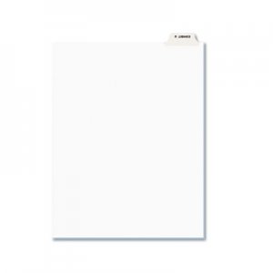 Avery 12394 Avery-Style Preprinted Legal Bottom Tab Dividers, Exhibit U, Letter, 25/Pack