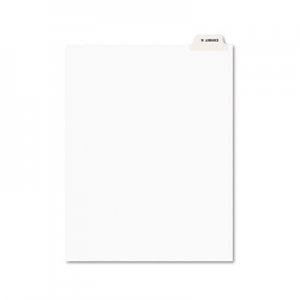 Avery 11950 Avery-Style Preprinted Legal Bottom Tab Divider, Exhibit K, Letter, White, 25/PK