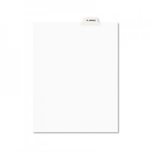 Avery 11946 Avery-Style Preprinted Legal Bottom Tab Divider, Exhibit G, Letter, White, 25/PK